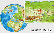 Physical Location Map of Benešov