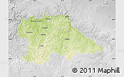 Physical Map of Benešov, lighten, desaturated