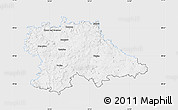 Silver Style Map of Benešov, single color outside