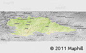 Physical Panoramic Map of Benešov, desaturated