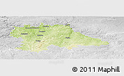 Physical Panoramic Map of Benešov, lighten, desaturated