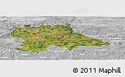 Satellite Panoramic Map of Benešov, lighten, desaturated