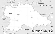 Silver Style Simple Map of Benešov