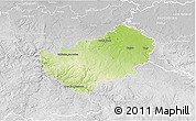 Physical 3D Map of Kutná Hora, lighten, desaturated