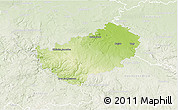 Physical 3D Map of Kutná Hora, lighten