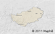 Shaded Relief 3D Map of Kutná Hora, lighten, desaturated
