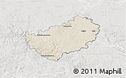 Shaded Relief 3D Map of Kutná Hora, lighten, semi-desaturated