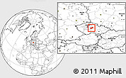 Blank Location Map of Kutná Hora, highlighted parent region