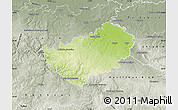 Physical Map of Kutná Hora, semi-desaturated