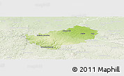 Physical Panoramic Map of Kutná Hora, lighten