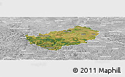 Satellite Panoramic Map of Kutná Hora, lighten, desaturated