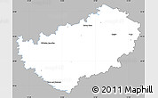 Gray Simple Map of Kutná Hora, single color outside