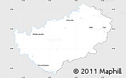 Silver Style Simple Map of Kutná Hora, single color outside