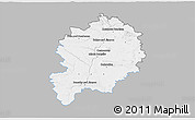 Gray 3D Map of Mladá Boleslav, single color outside