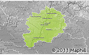 Physical 3D Map of Mladá Boleslav, desaturated