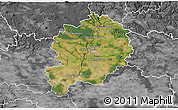 Satellite 3D Map of Mladá Boleslav, desaturated