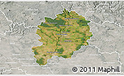 Satellite 3D Map of Mladá Boleslav, lighten, semi-desaturated
