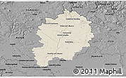 Shaded Relief 3D Map of Mladá Boleslav, darken, desaturated