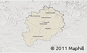 Shaded Relief 3D Map of Mladá Boleslav, lighten, semi-desaturated