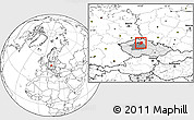 Blank Location Map of Mladá Boleslav, highlighted country, highlighted parent region