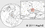 Blank Location Map of Mladá Boleslav, highlighted country