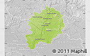 Physical Map of Mladá Boleslav, lighten, desaturated