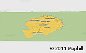 Savanna Style Panoramic Map of Mladá Boleslav, single color outside