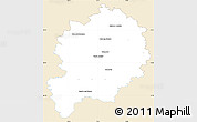 Classic Style Simple Map of Mladá Boleslav, single color outside