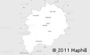 Silver Style Simple Map of Mladá Boleslav