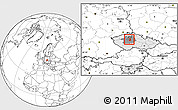 Blank Location Map of Praha-východ, highlighted country, highlighted parent region