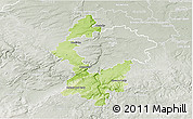 Physical 3D Map of Praha-západ, lighten, semi-desaturated