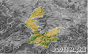 Satellite 3D Map of Praha-západ, desaturated