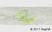 Physical Panoramic Map of Praha-západ, lighten, semi-desaturated