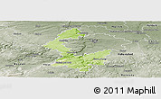 Physical Panoramic Map of Praha-západ, semi-desaturated