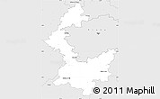 Silver Style Simple Map of Praha-západ