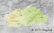 Physical 3D Map of Příbram, desaturated
