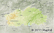 Physical 3D Map of Příbram, semi-desaturated