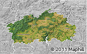 Satellite 3D Map of Příbram, lighten, desaturated