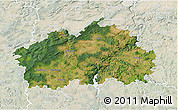 Satellite 3D Map of Příbram, lighten