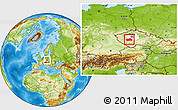 Physical Location Map of Příbram, highlighted parent region