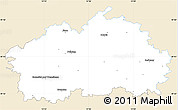 Classic Style Simple Map of Příbram, single color outside