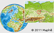 Physical Location Map of Rakovník