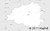 Silver Style Simple Map of Rakovník