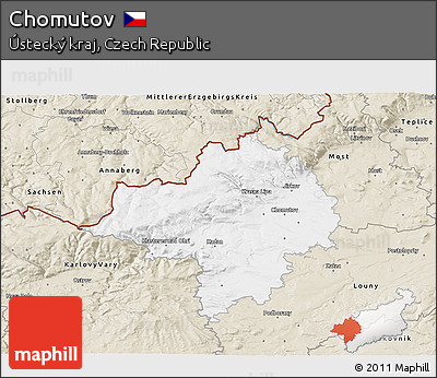 Classic Style 3D Map of Chomutov