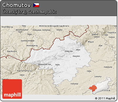 Classic Style 3D Map of Chomutov