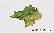 Satellite 3D Map of Chomutov, cropped outside