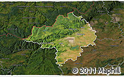 Satellite 3D Map of Chomutov, darken