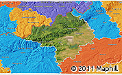 Satellite 3D Map of Chomutov, political outside