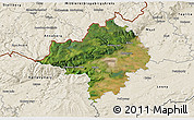 Satellite 3D Map of Chomutov, shaded relief outside