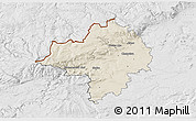 Shaded Relief 3D Map of Chomutov, lighten, desaturated
